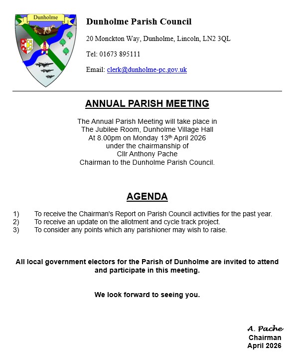 Notice of Annual Parish Meeting April 2026