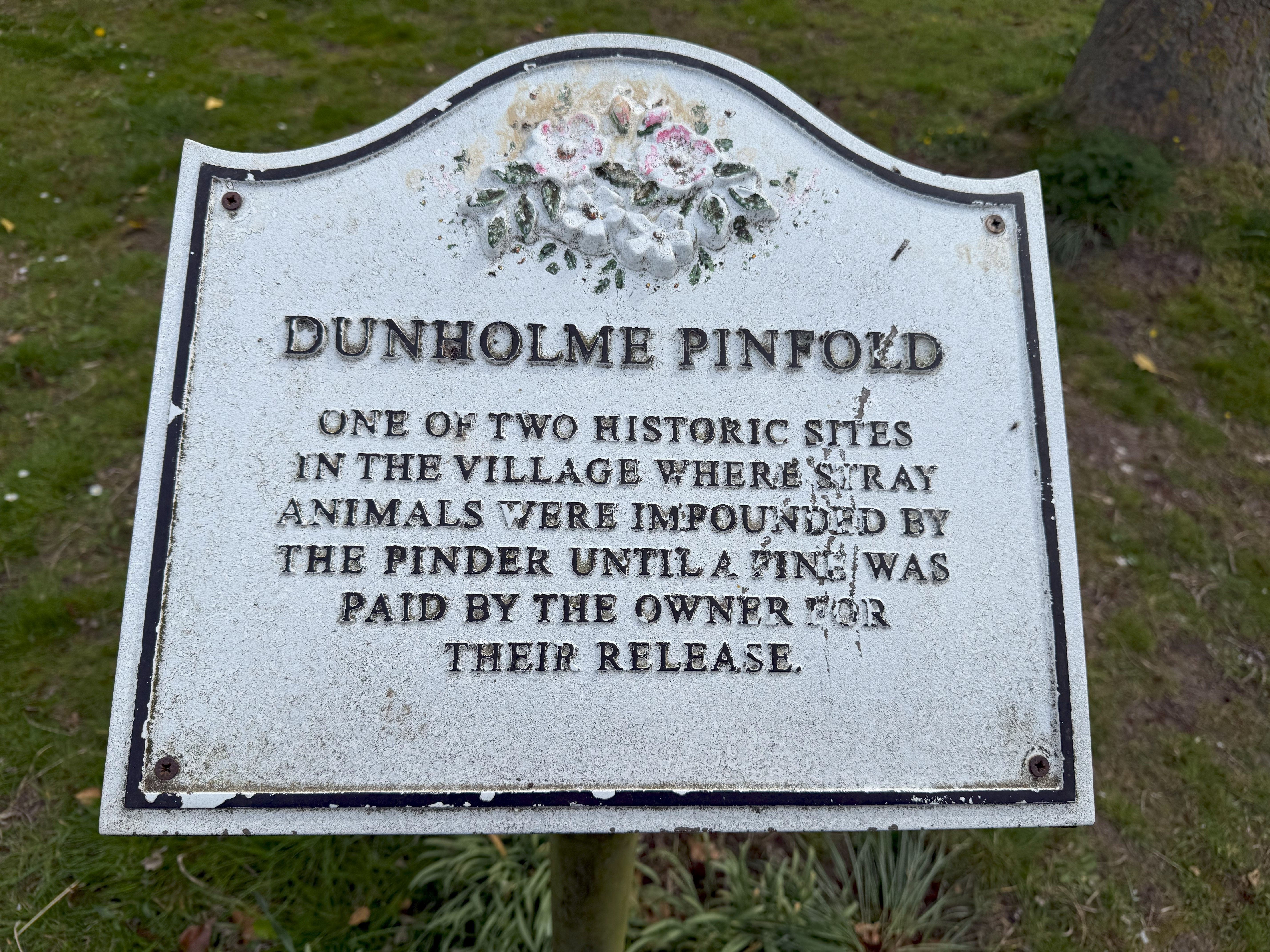 photo of the pinfold informational sign