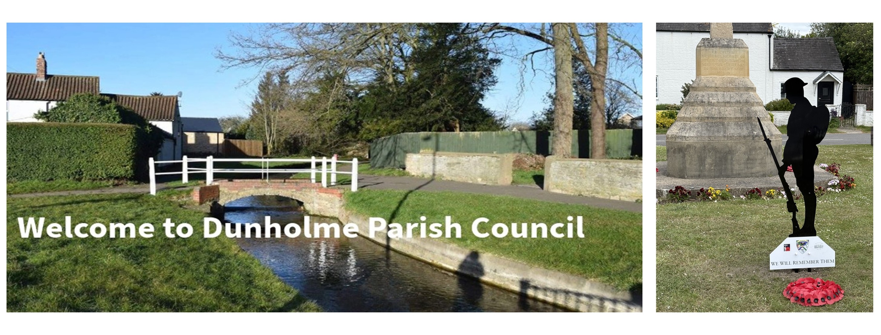 photos of Dunholme beck and war memorial