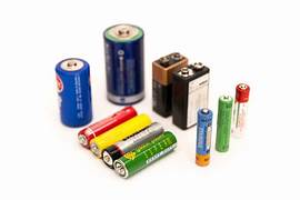 An image of several household batteries