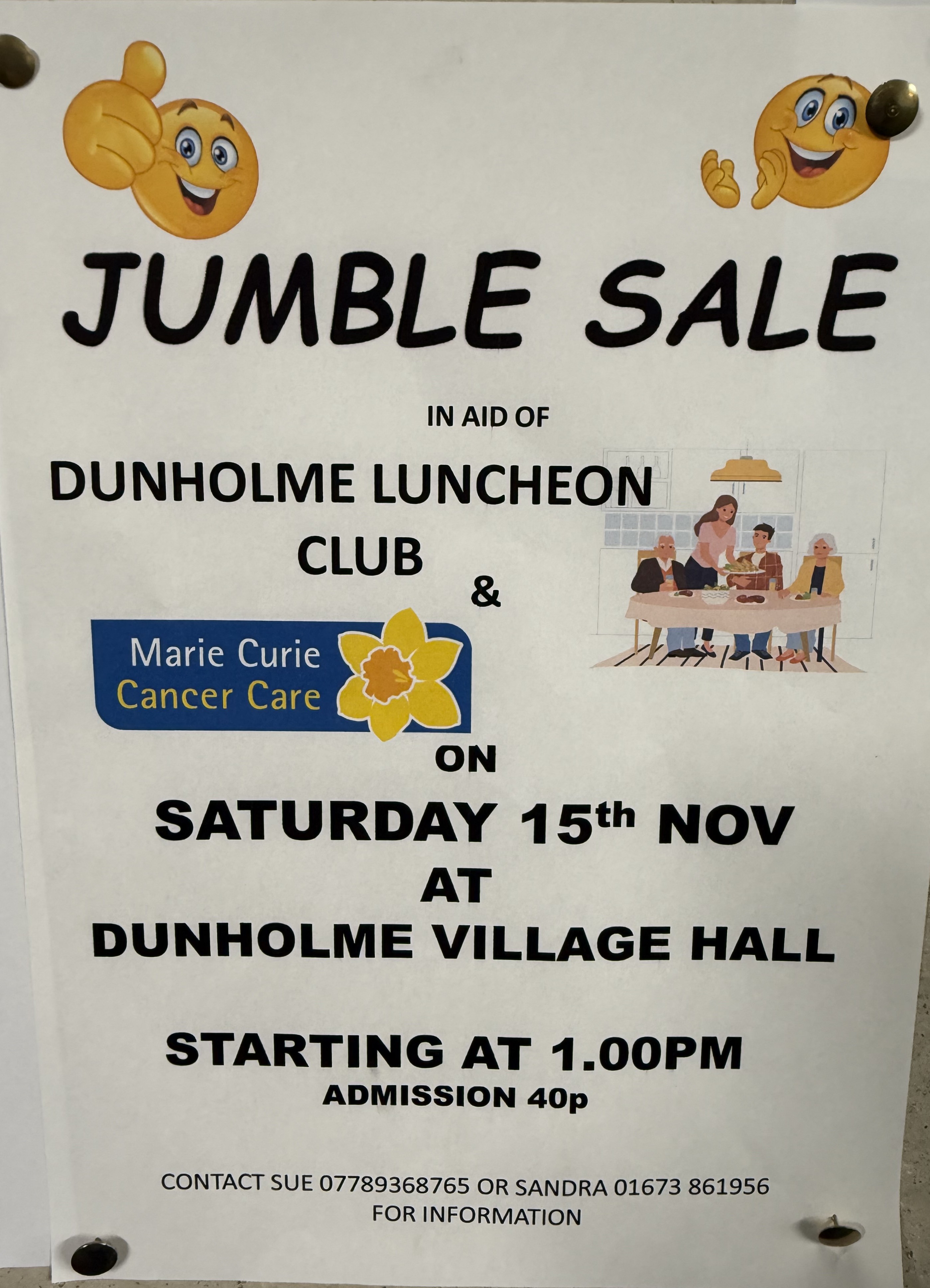 poster advertising jumble sale