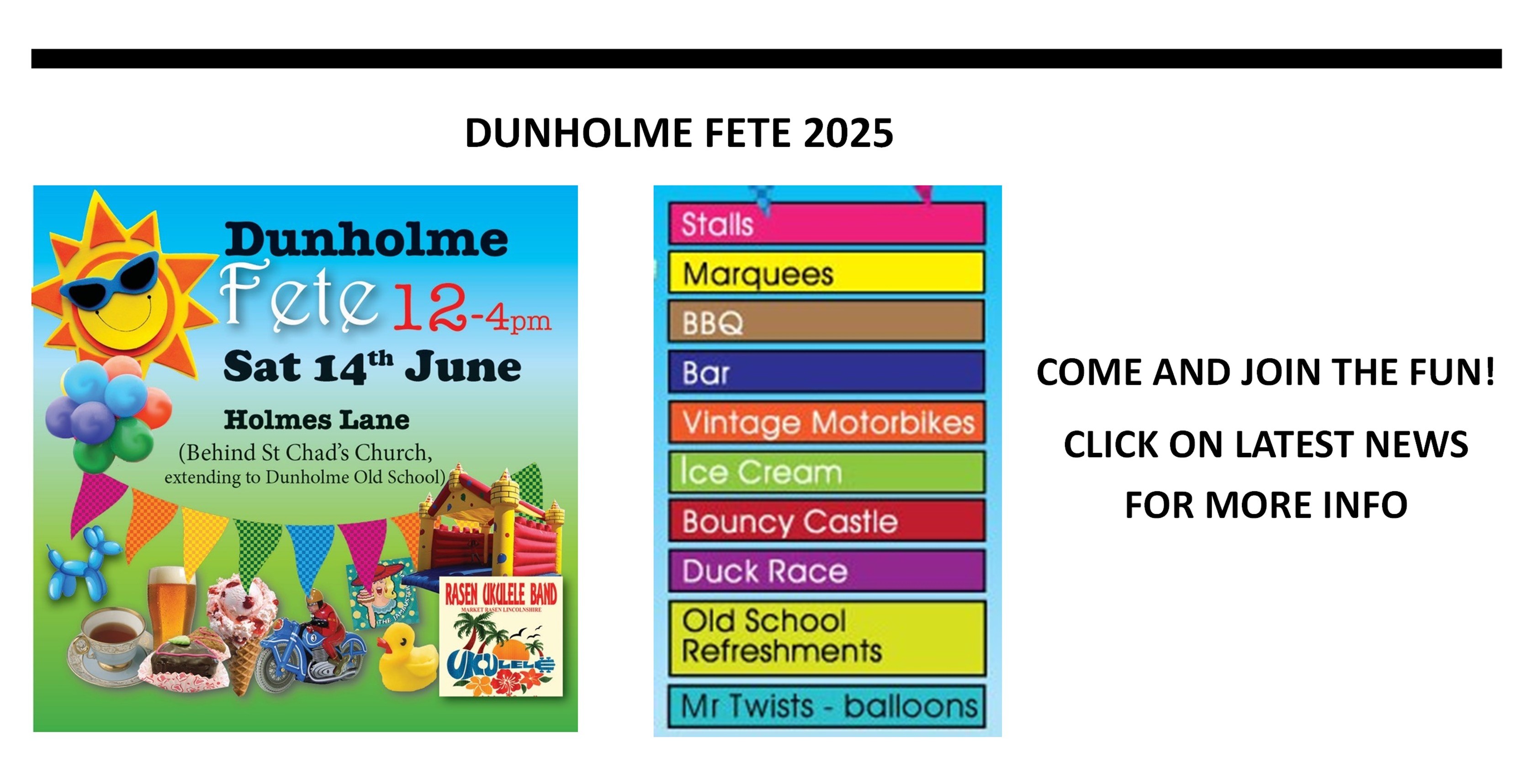 Dunholme Fete advert