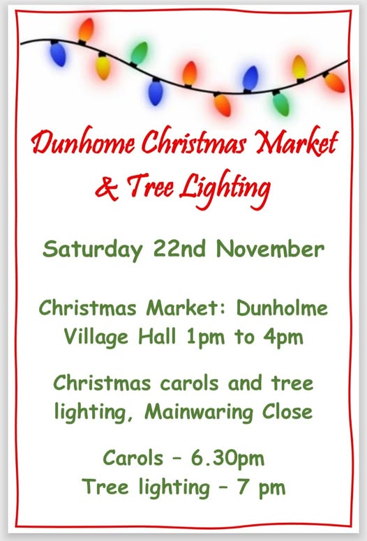 Poster for 2025 Dunholme Christmas Market